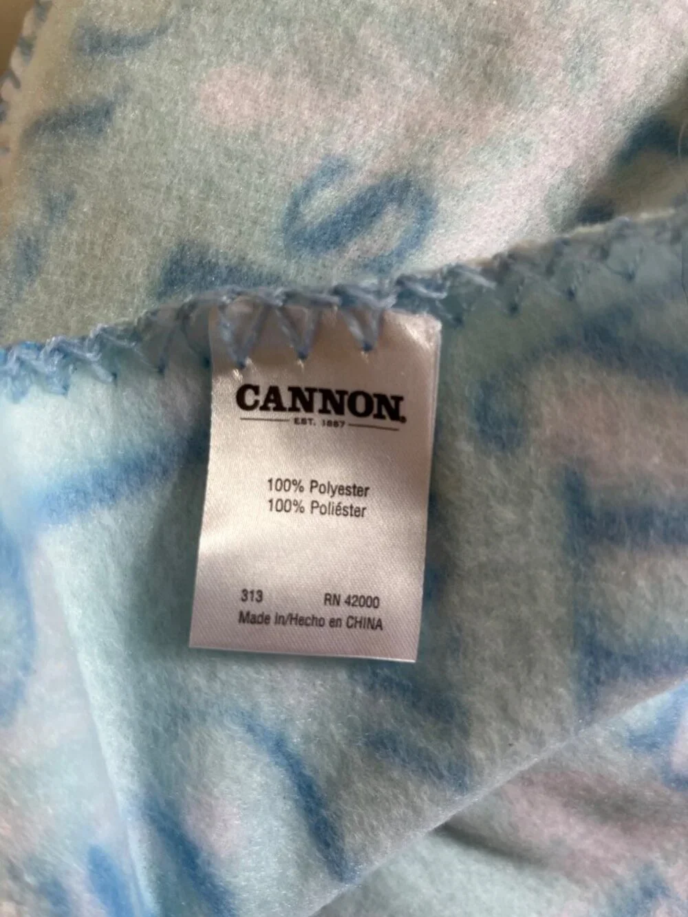 Cannon Light Blue Throw Blanket 62
